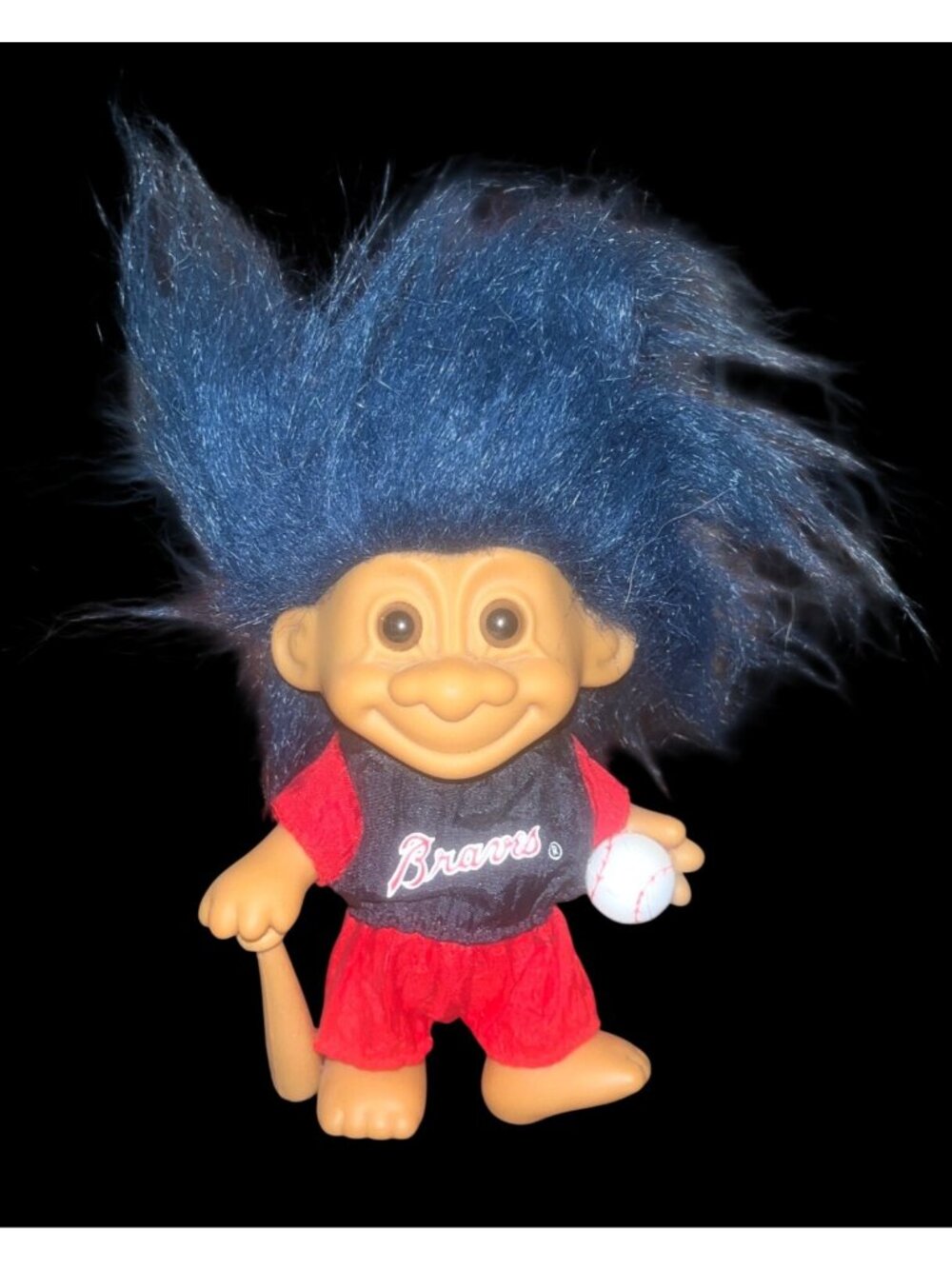 Atlanta Braves Baseball Troll Doll With Bat & Ball Genuine Merchandise Sticker V
